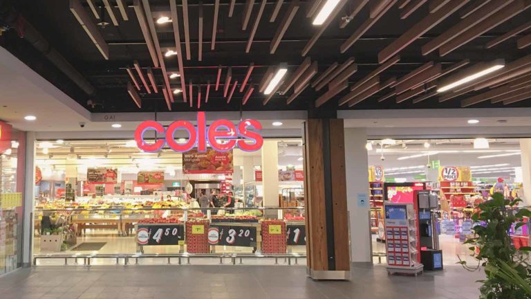 Coles supermarket shop front