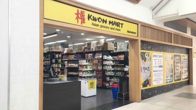 Kwon Mart Marketown asian supermarket is selling asian vegetables and goods