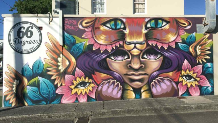 Person with an animal mask